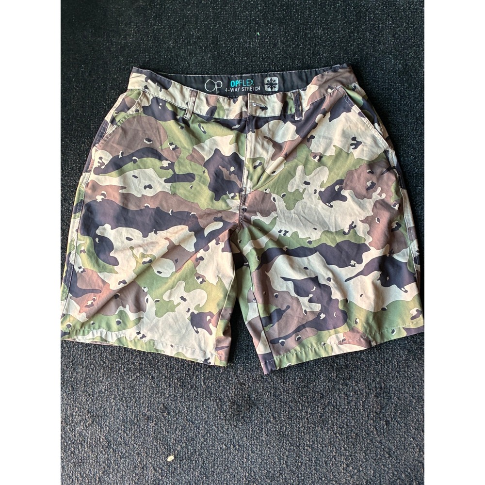 Ocean Pacific OPFlex Mens Camo Hybrid Shorts 4-Way Stretch Boardshorts Size 36
